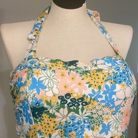 ModCloth The Ava One-Piece Swimsuit New Plus floral halter swimsuit Sz 1X - Picture 10 of 11